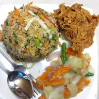 Set Manu-1 ( Fried rice,  Chicken Fry, Mixed Vegetables, Salad)